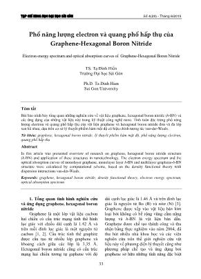 Phổ năng lượng electron và quang phổ hấp thụ của Graphene - Hexagonal Boron Nitride