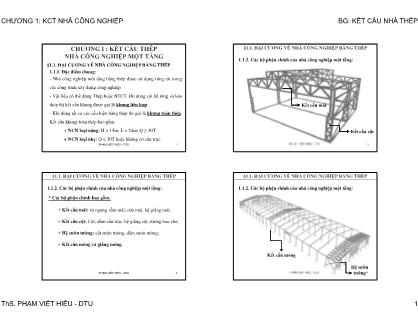 Bài giảng Kết cấu nhà thép - Chương I: Kết cấu thép nhà công nghiệp một tầng