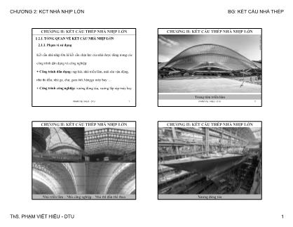 Bài giảng Kết cấu nhà thép - Chương II: Kết cấu thép nhà nhịp lớn
