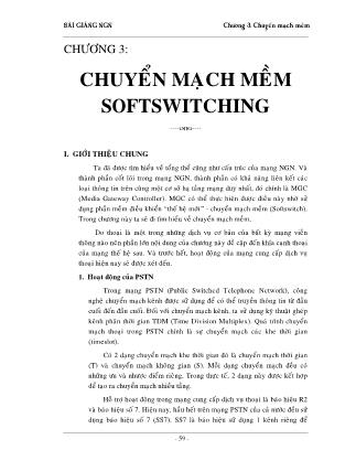 Bài giảng NGN - Chương 3: Chuyển mạch mềm Softswitching