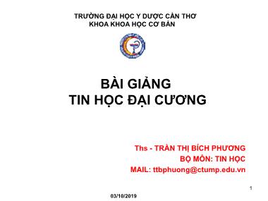 Bài giảng Tin học đại cương - Soạn thảo văn bản với Microsoft Word