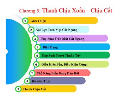 Cơ học kết cấu 1 - Chương 5: Thanh chịu xoắn, chịu cắt