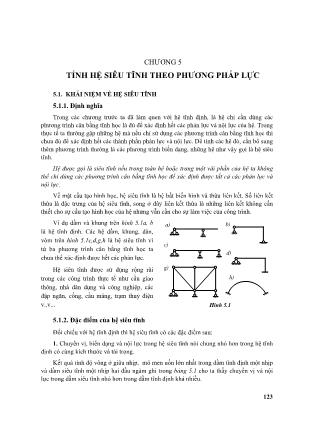 Cơ học kết cấu 1 - Chương 5: Tính hệ siêu tĩnh theo phương pháp lự