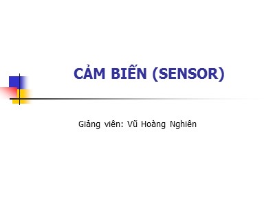 Điện, điện tử - Cảm biến (sensor)
