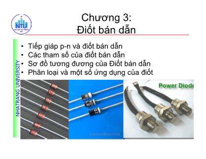 Điện, điện tử - Chương 3: Điốt bán dẫn