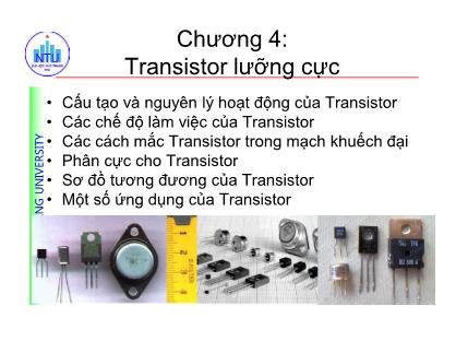 Điện, điện tử - Chương 4: Transistor lưỡng cực