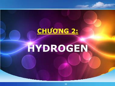 Hóa học - Chương 2: Hydrogen