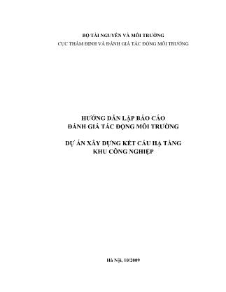 Hướng dẫn lập Báo cáo đánh giá tác động môi trường - Dự án xây dựng kết cấu hạ tầng khu công nghiệp