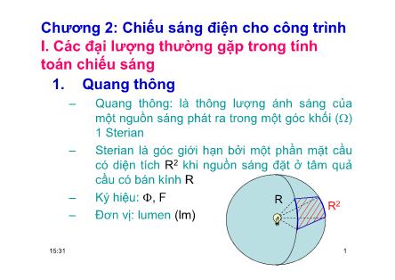 Kĩ thuật điện - Chương 2: Chiếu sáng điện cho công trình