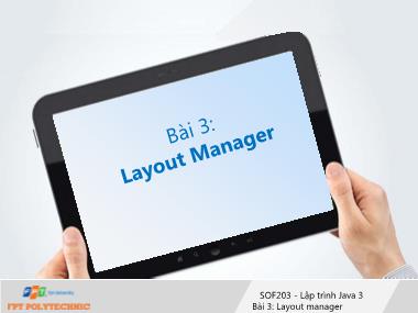 Lập trình Java 3 - Bài 3: Layout manager