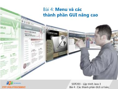 Lập trình Java 3 - Bài 4: Menu và các thành phần GUI nâng cao