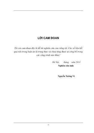 Luận án Nghiên cứu sử dụng LPG làm nhiên liệu thay thế trên động cơ diesel hiện hành