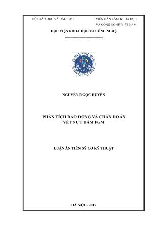 Luận án Phân tích dao động và chẩn đoán vết nứt dầm fgm