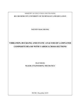 Luận án Vibration, buckling and static analysis of laminated composite beams with various cross - Sections