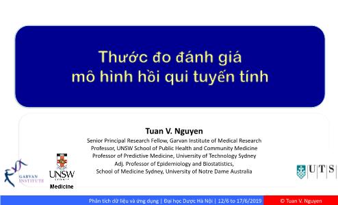 Phân tích dữ liệu và ứng dụng - Đánh giá mô hình hồi qui tuyến tính