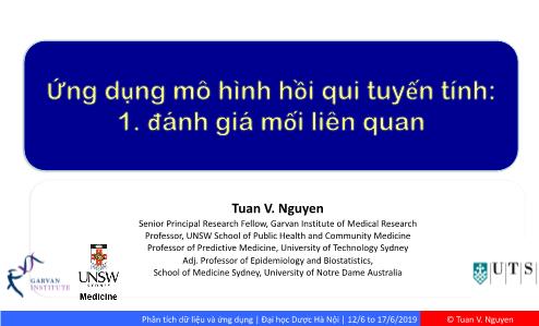 Phân tích dữ liệu và ứng dụng - Ứng dụng Mô hình hồi qui tuyến