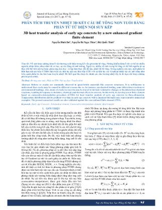 Phân tích truyền nhiệt 3D kết cấu bê tông non tuổi bằng phần tử tứ diện nội suy kép