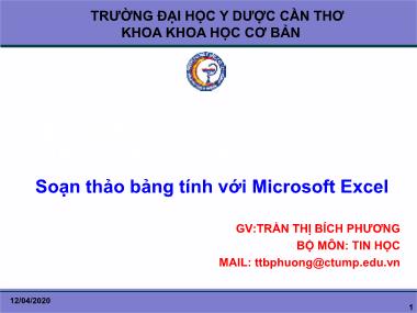 Soạn thảo bảng tính với Microsoft Excel