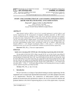 Study and construction of a successive approximation adc8k for multichannel analyzer system