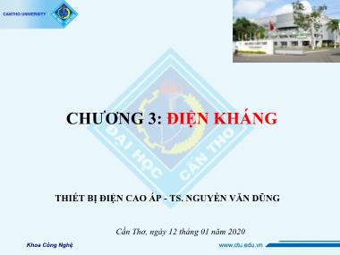 Thiết bị điện cao áp - Chương 3: Điện kháng