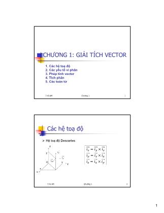 Toán cao cấp A2 - Chương 1: Giải tích vector