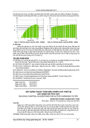 Xây dựng thuật toán điều khiển cho thiết bị lọc sóng hài tích cực