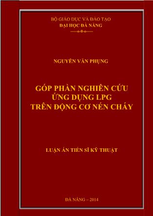 Luận án Góp phần nghiên cứu ứng dụng Lpg trên động cơ nén cháy