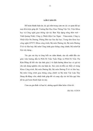 Luận án Nghiên cứu sử dụng hợp lý tro thải của nhà máy nhiệt điện đốt than trong xây dựng đường ô tô