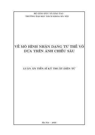 Luận án Về mô hình nhận dạng tư thế võ dựa trên ảnh chiều sâu