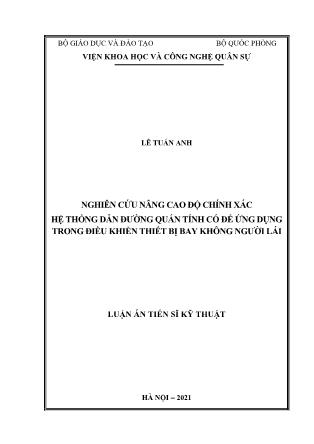 Nghiên cứu nâng cao độ chính xác hệ thống dẫn đường quán tính có đế ứng dụng trong điều khiển thiết bị bay không người lái