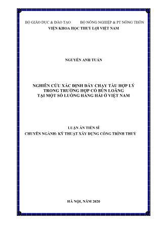 Nghiên cứu xác định đáy chạy tàu hợp lý trong trường hợp có bùn loãng tại một số luồng hàng hải ở Việt Nam