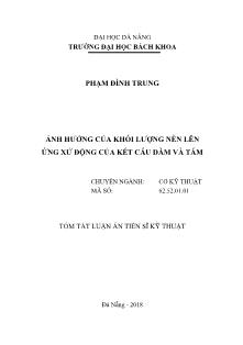 Tóm tắt Luận án Ảnh hưởng của khối lượng nền lên ứng xử động của kết cấu dầm và tấm