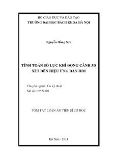 Tóm tắt Luận án Tính toán số lực khí động cánh 3D xét đến hiệu ứng đàn hồi