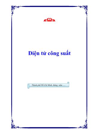 Bài giảng môn Điện tử công suất