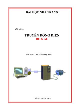 Bài giảng Truyền động điện DC & AC