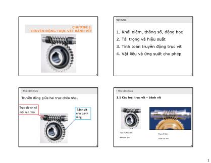 Chương 6: Truyền động trục vít - Bánh vít