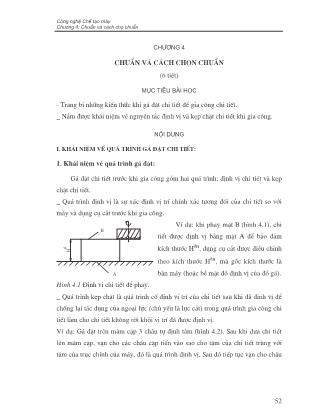 Công nghệ chế tạo máy - Chương 04: Chuẩn và cách chọn chuẩn