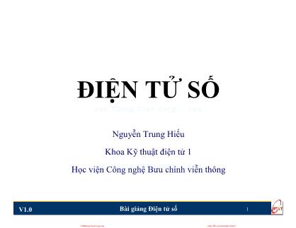 Điện tử số - Chương 1: Hệ đếm