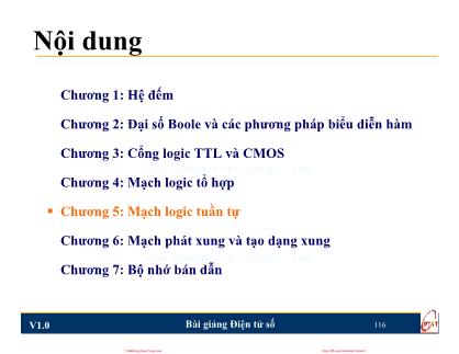 Điện tử số - Chương 5: Mạch logic tuần tự