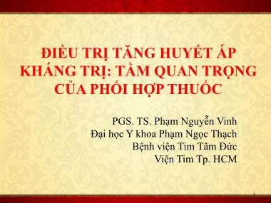 Điều trị tăng huyết áp kháng trị: Tầm quan trọng của phối hợp thuốc