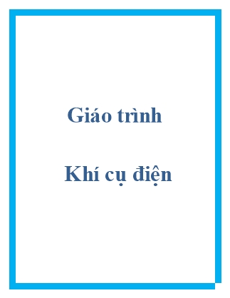 Giáo trình Khí cụ điện