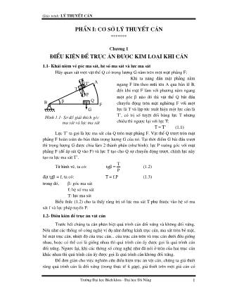 Giáo trình Lý thuyết cán