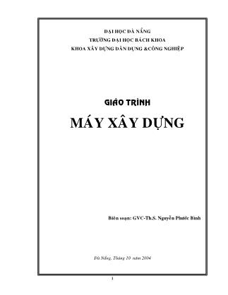 Giáo trình Máy xây dựng