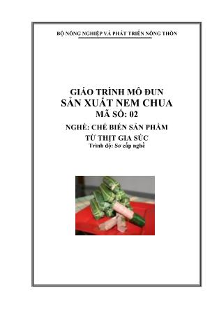 Giáo trình mô đun Sản xuất nem chua