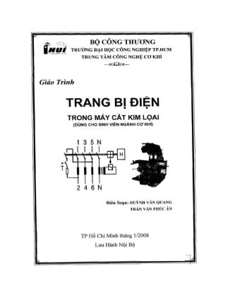 Giáo trinh Trang bị điện trong máy cát kim loại