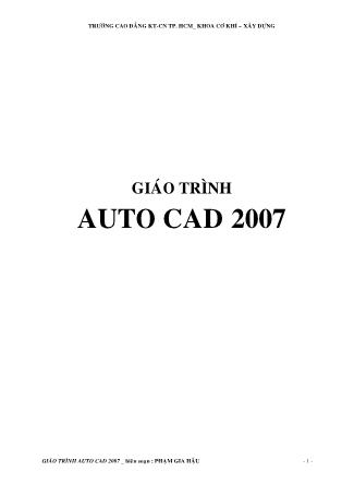 Giaùo trình Auto cad 2007