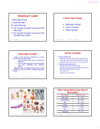 Hóa sinh thực phẩm - Chương 05: Lipid