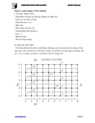 Hướng dẫn Đồ án kỹ thuật thi công 1