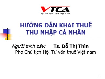 Hướng dẫn khai thuế thu nhập cá nhân