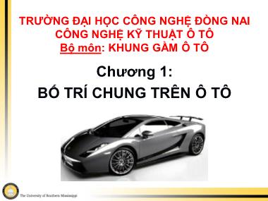 Khung gầm ô tô - Chương 1: Bố trí chung trên ô tô